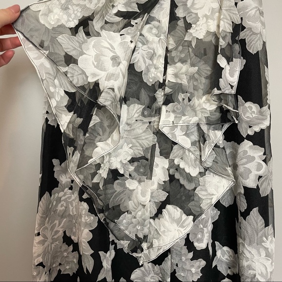 Zac Posen Floral Printed Organza Skirt - Picture 13 of 16